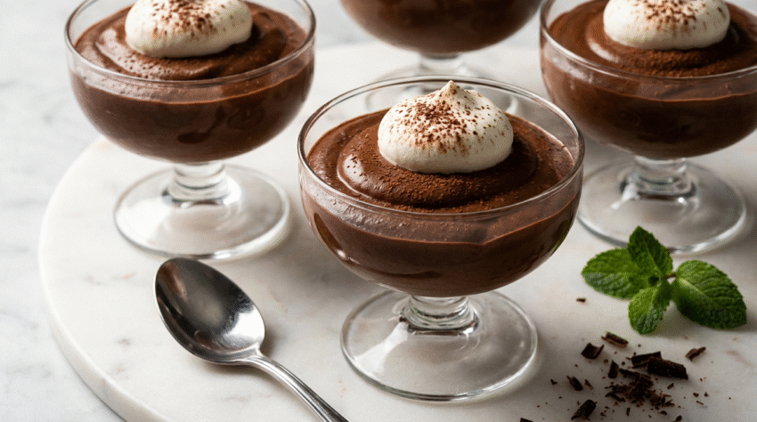 Elegant chocolate avocado mousse dessert for diabetics