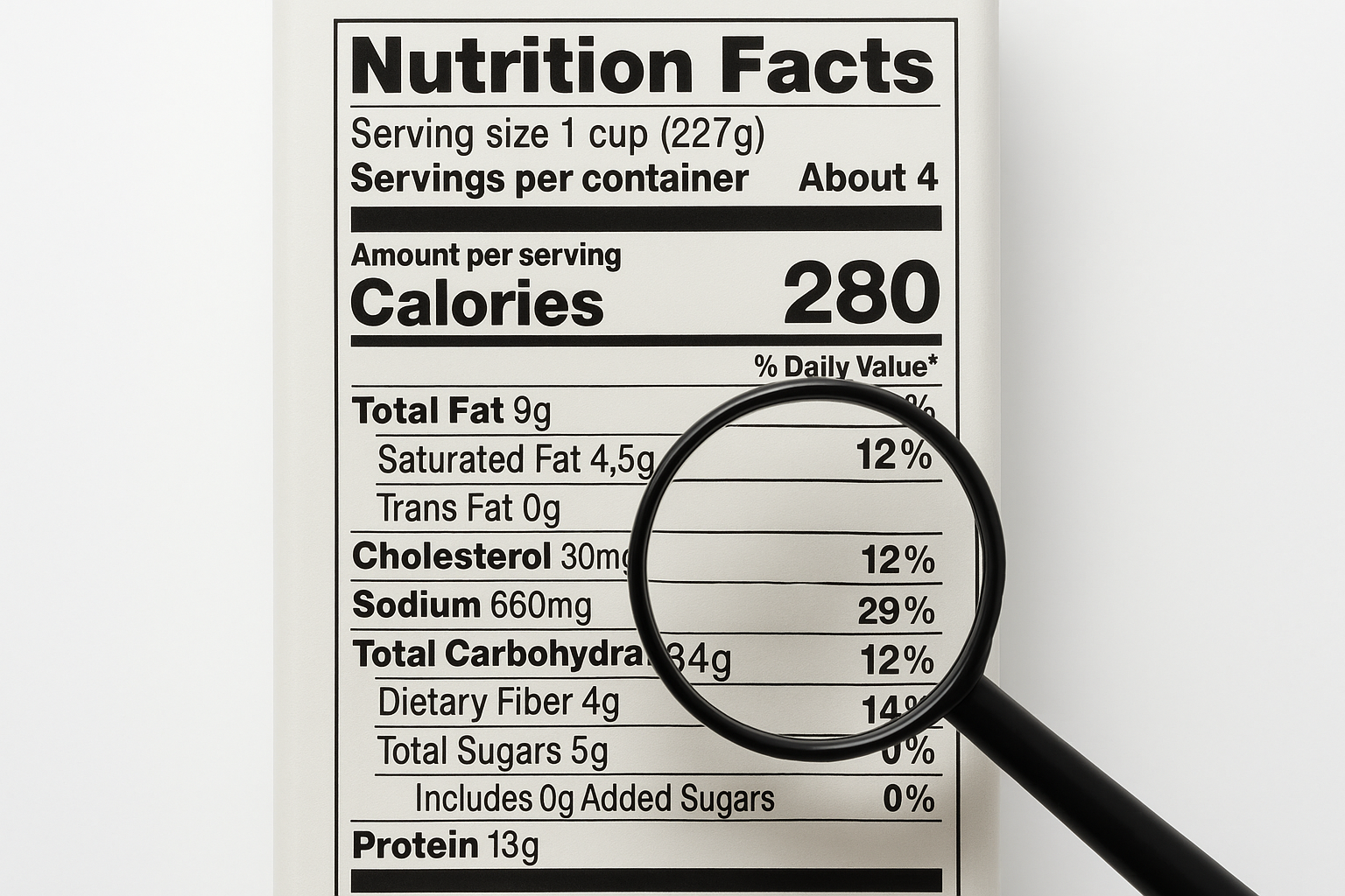 Food labels - diabetes-friendly low-carb recipe