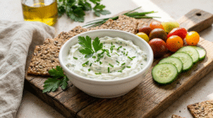 A creamy and delicious herbed yogurt cheese spread.
