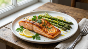 Low-Carb Lemon Herb Baked Salmon