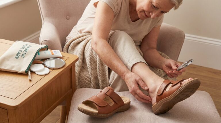 Illustration for Summer Footwear and Diabetes: Foot Safety in the Heat