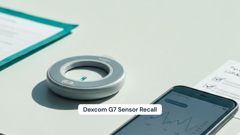 Landscape medical news visual for Dexcom G7 Sensor Recall